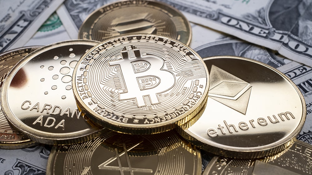 BitCoin and other crypto currency coins.
