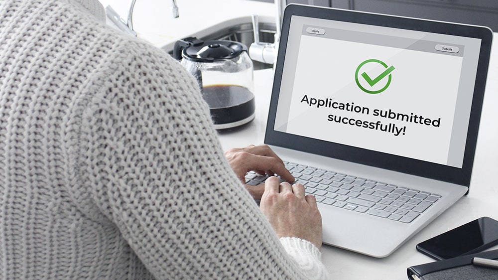 Laptop Application Submitted Successfully