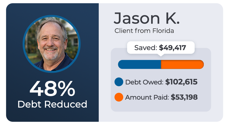 About creditassociates 28 Jason k. - client from florida - saved $49,417
