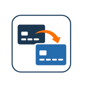 Credit card transfer illustration