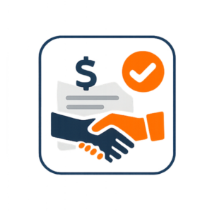 Handshake symbolizing successful agreement